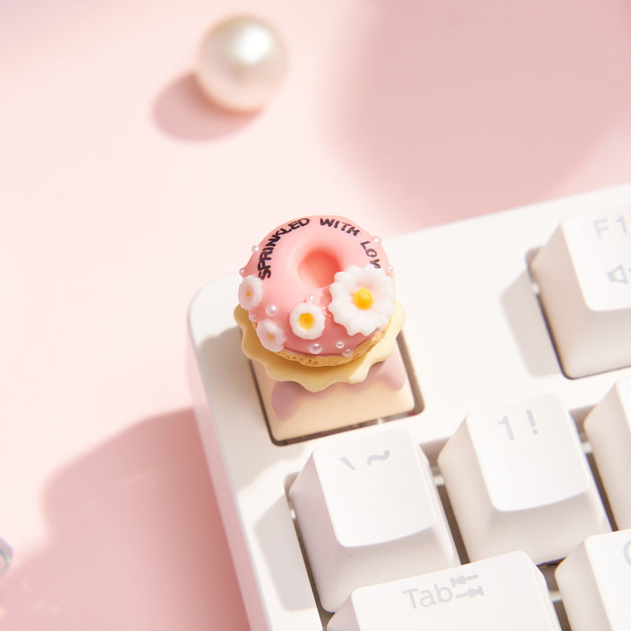 Daisy Pink Donut Keycap