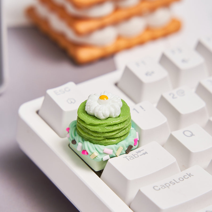 1. Matcha Millefeuille Sunflower Keycap